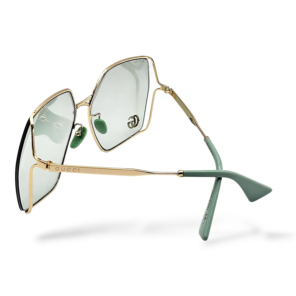 Gucci Square Sunglasses with Green Tint - Picture 5 of 8